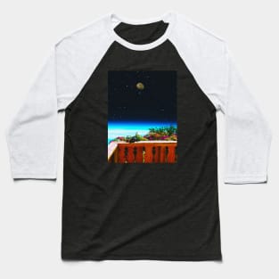 Space Balcony - Space Aesthetic, Retro Futurism, Sci-Fi Baseball T-Shirt